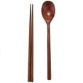 thumbnail image 1 of Handmade Jujube Tree Wooden Korean Dinnerware Combinations Utensil 5 Set of Spoons and Chopsticks, 1 of 9