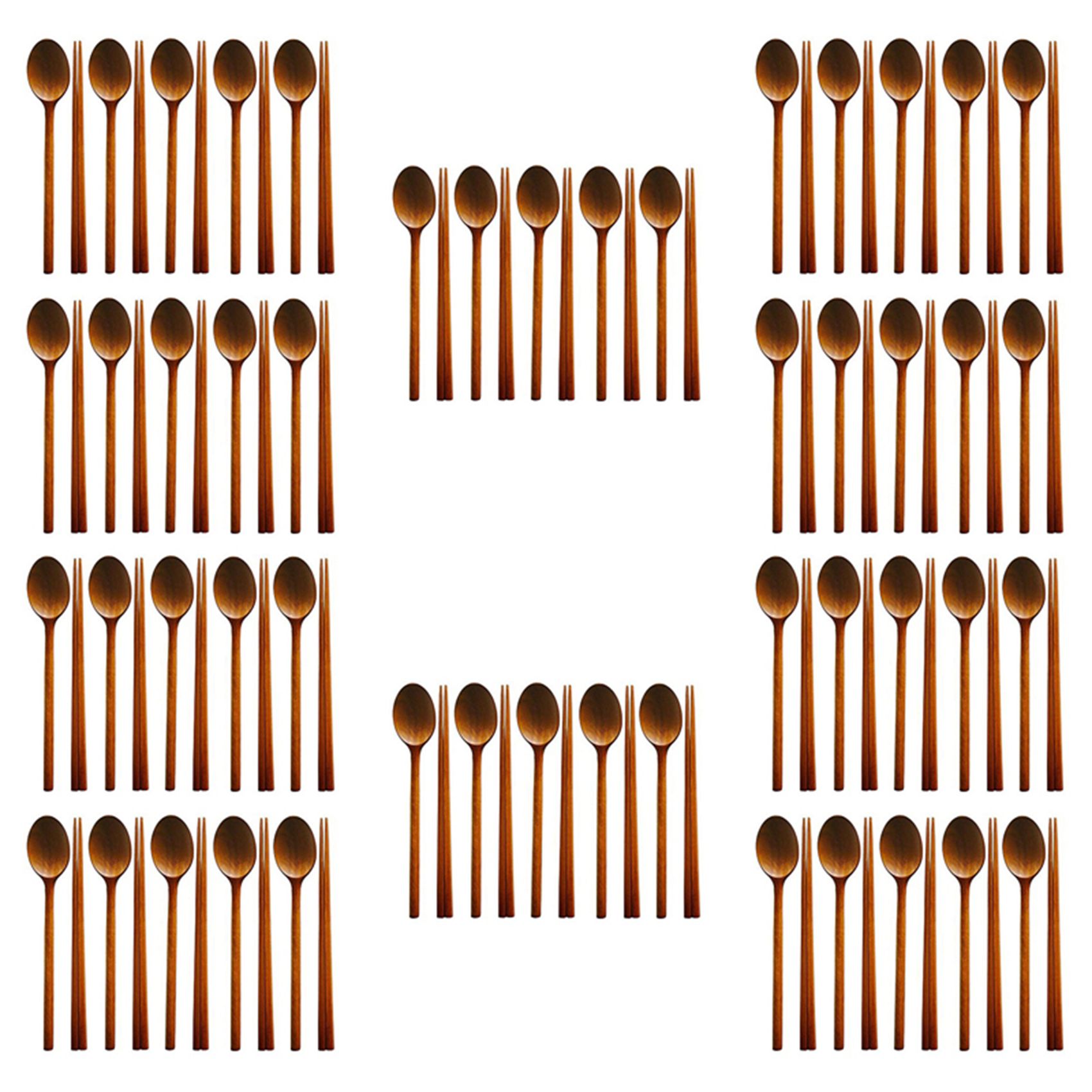 Handmade Jujube Tree Wooden Korean Dinnerware Combinations Utensil,50