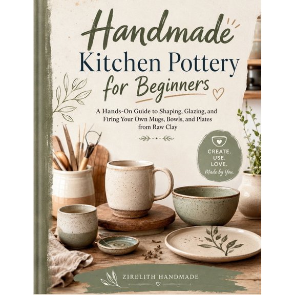 Handmade Kitchen Pottery for Beginners: A Hands-On Guide to Shaping, Glazing, and Firing Your Own Mugs, Bowls, and Plate, (Paperback)
