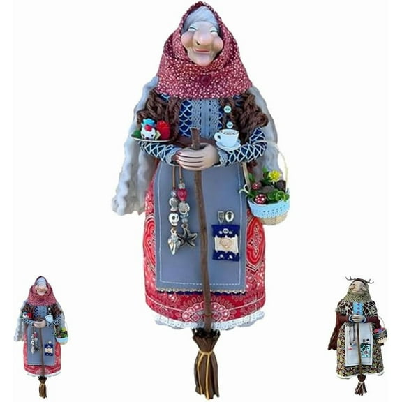 Handmade Kitchen Witch Doll, Enchanting Good Luck Charm Cooking Doll, Kitchen Witchs Dolls Inspire Productivity and Good Fortune Home Decoration for Cuisine, 7”H(Style a)