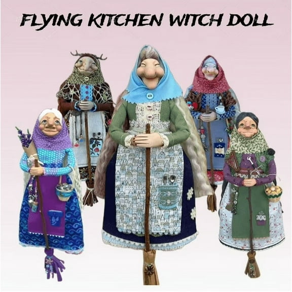 Handmade Kitchen Witch Doll, Kitchen Witches Hanging Doll, Cooking Dolls Kitchens Hanging Decor, Home Decoration for Mom or a Friend Who Loves to Cook