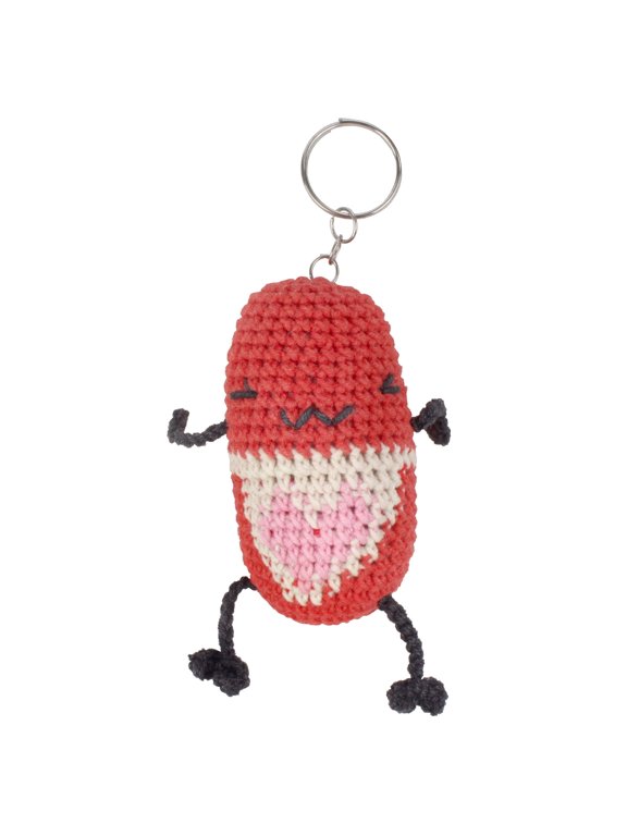 Handmade Knitted Animal Keychain - Love Bug - 1 Unit