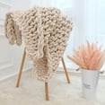 thumbnail image 1 of Handmade Knitted Blanket Thick Chenille Thread Bed Blanket Sofa Cover Photo Prop, 1 of 9