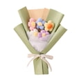 thumbnail image 1 of Handmade Knitted Crochet Flower Bouquet Forever Floral Gift for Mother Day Teacher Appreciation and Birthday Celebration 7 Inch Green, 1 of 8
