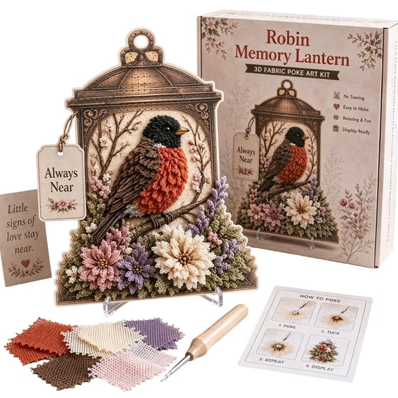 Handmade Knitted DIY Bird Lantern Kit, Memory Lantern with 6 Bird Patterns, Beginner Friendly Art Craft Set for Desktop Ornament Sympathy Memorial Gift