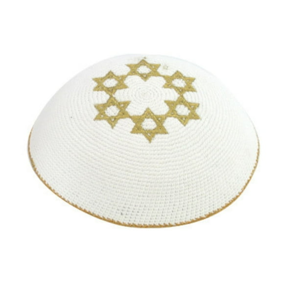 Handmade Knitted Kippah for Men Boys,Kids Yamaka Hat from Israel 17cm