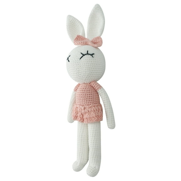 Handmade Knitted Rabbit for Doll Stuffed Plush Toy Baby Soothing Sleeping Plush