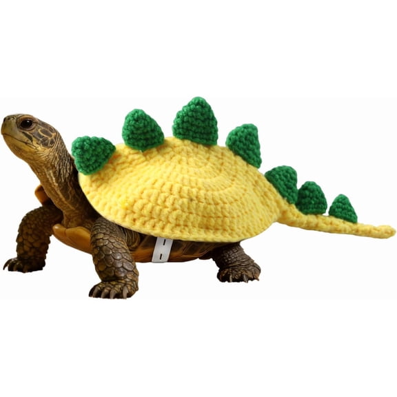 Handmade Knitted Turtle Sweater with Adjustable Strap, Fun Pet Costume for Tortoise, Crochet Reptile Outfit for Photos & Parties, Creative Gift