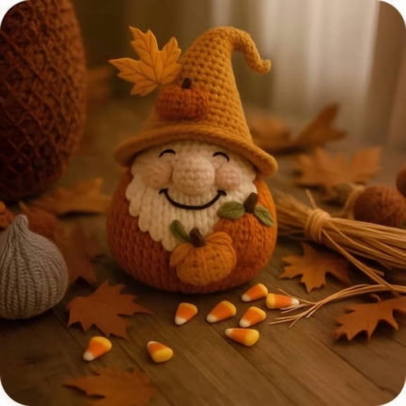 Handmade Knitting Gnomes, Crochet Dwarf Santa and Halloween Trickster Decorations for Mantel Entryway Holiday Home Decor, Unique Christmas or Fall Gift Keepsakes