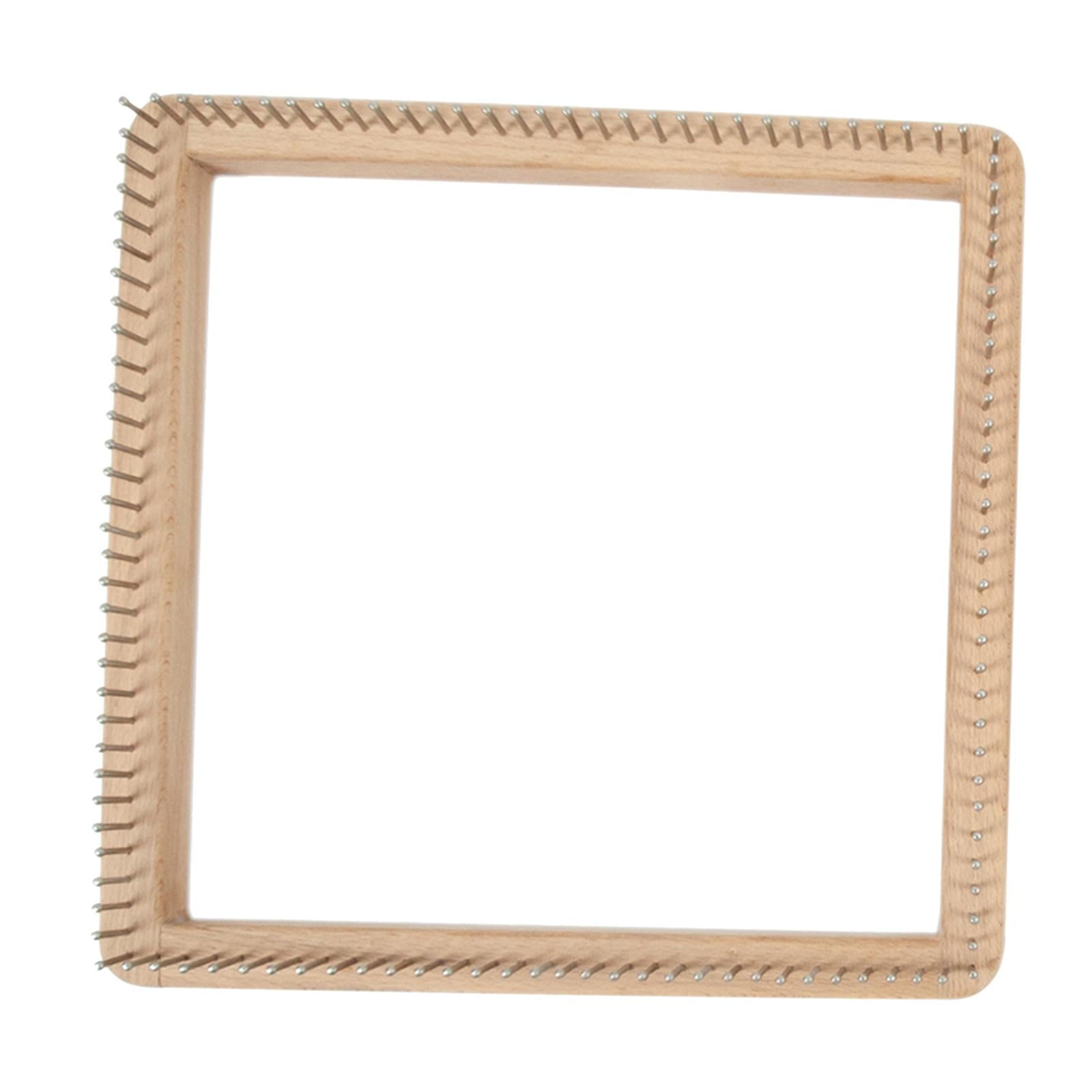 Handmade Knitting Tools ,DIY Wooden Crochet Board Weaving Pegs Multi functional Accessories for Hats Toys Yarn Kids Beginners 30x30cm