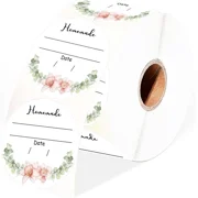 Handmade Labels Stickers for Small Business Packaging, 500 Count Watercolor Thank You Stickers, Self Adhesive Craft Labels for Bakery, Candle, Soap, Gift Wrapping and DIY Projects