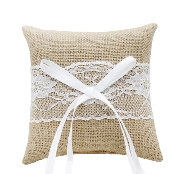 Soft Embroidered Rings Pillow European Romantics Bridal Wedding Holder Pillow for Bridal Parties