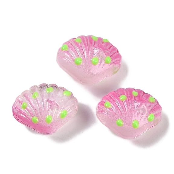 Handmade Lampwork Beads Strands Shell Shapes Flamingo 16~16.5x12~13x9~10mm Hole: 1.2mm about 25pcs/strand 16.14''(41cm) DIY