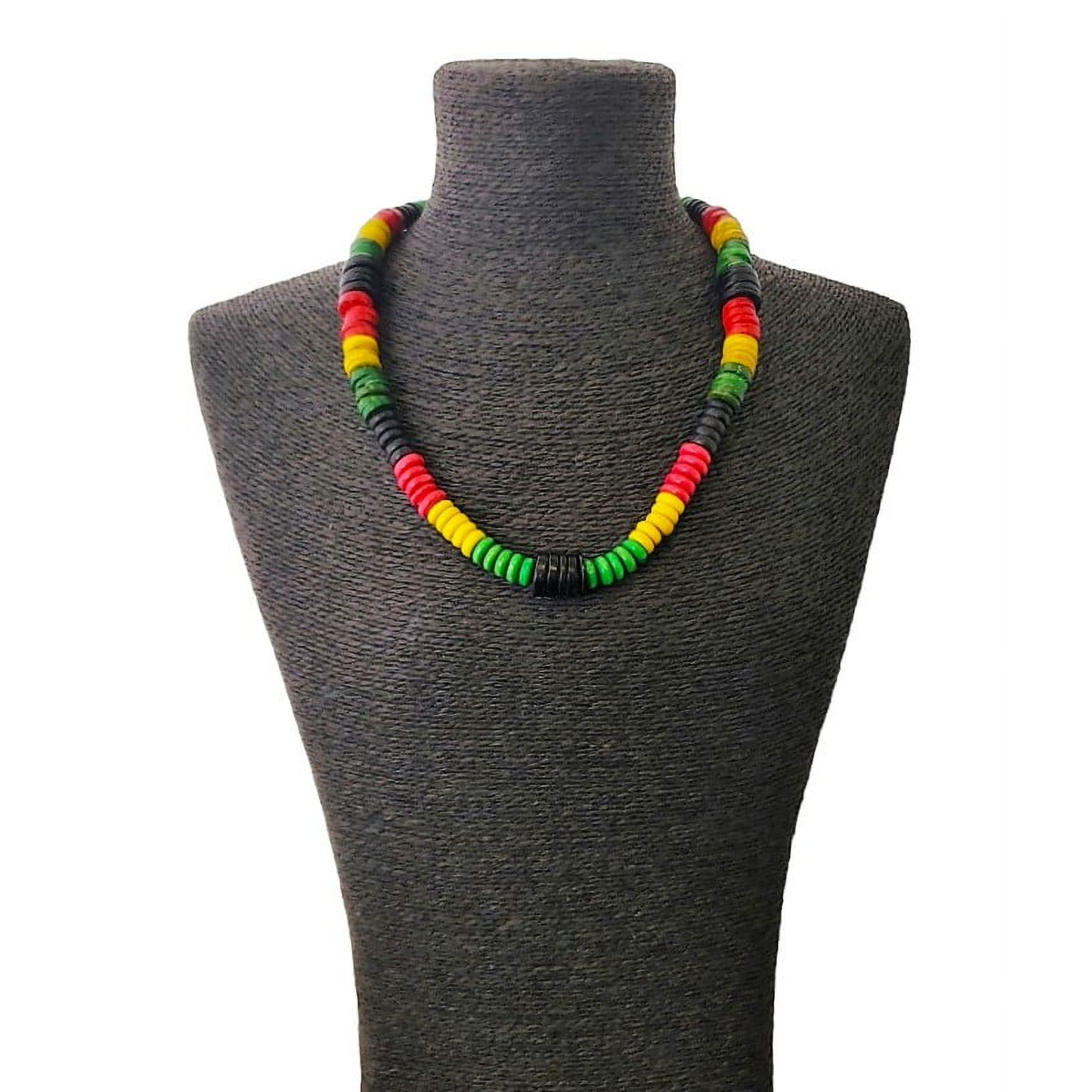 Exotic & Trendy Rasta Beaded Necklace-Handmade Rasta Necklace-Rasta Jewelry  for Men Women-Reggae Necklace-Jamaican Necklace | Amazon.com