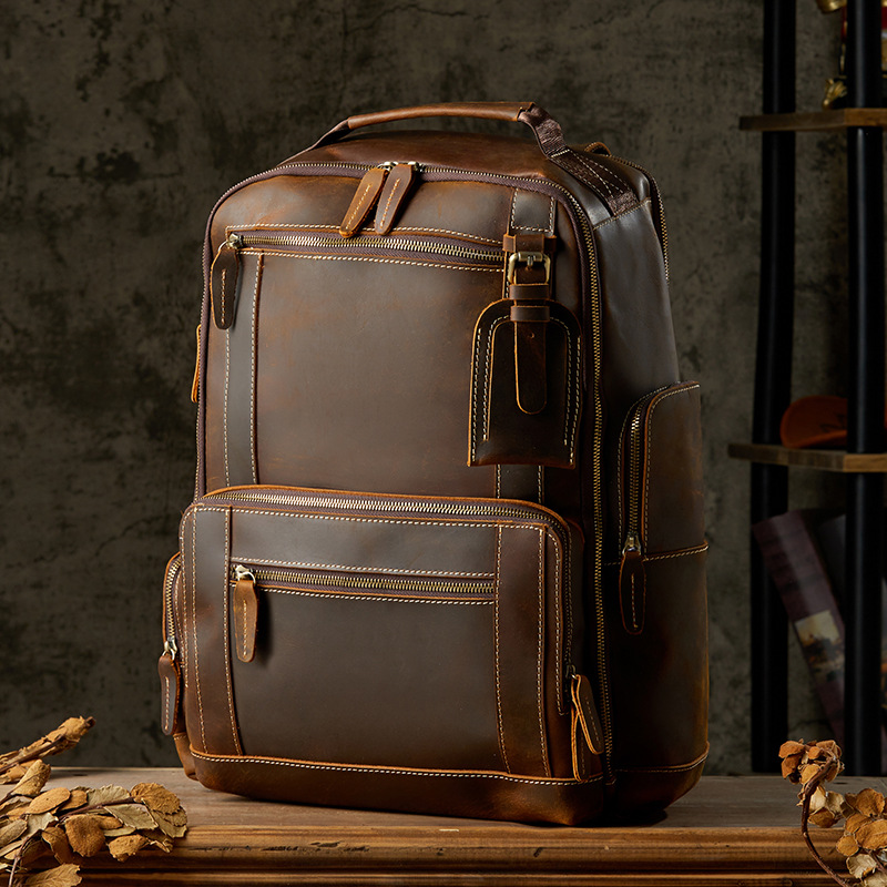 british made leather backpack Handmade World Full Grain for Men – 18 Inch Laptop Bag, Handmade Real Leather, Business Travel Work Backpack, Vintage Rucksack for Office & Carry On (Black) : Electronics Almost every year Timeless style. British craftsmanship 🇬🇧,