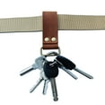 thumbnail image 1 of Handmade Leather Belt Loop Key Keeper, Leather Key Chain with Weighted Square Buckle,leather key ring, 1 of 7