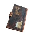 thumbnail image 1 of Handmade Leather Book Cover Protector Sleeve with Zipper Closure for Books Brown, 1 of 3