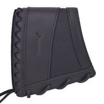 Handmade Leather Canvas Gun Recoil Pad Slip-on Shotgun Buttstock Pad Black