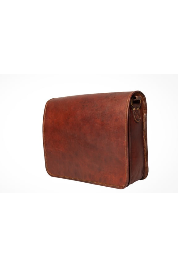 Handmade Leather Crossbody Bag For Unisex . ( 11 Inch )