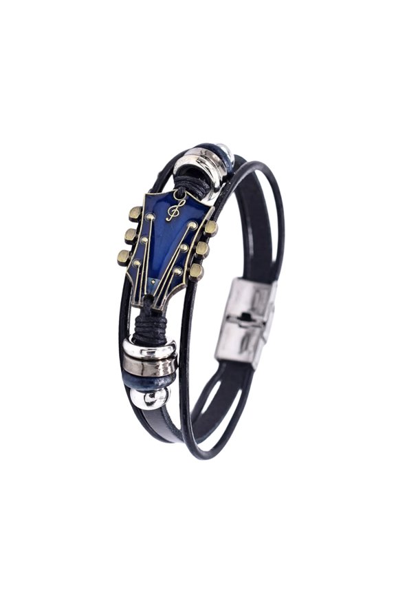 Handmade Leather Fashion Wrist Accessory Multilayer Daily Wear Leather Texture for Man