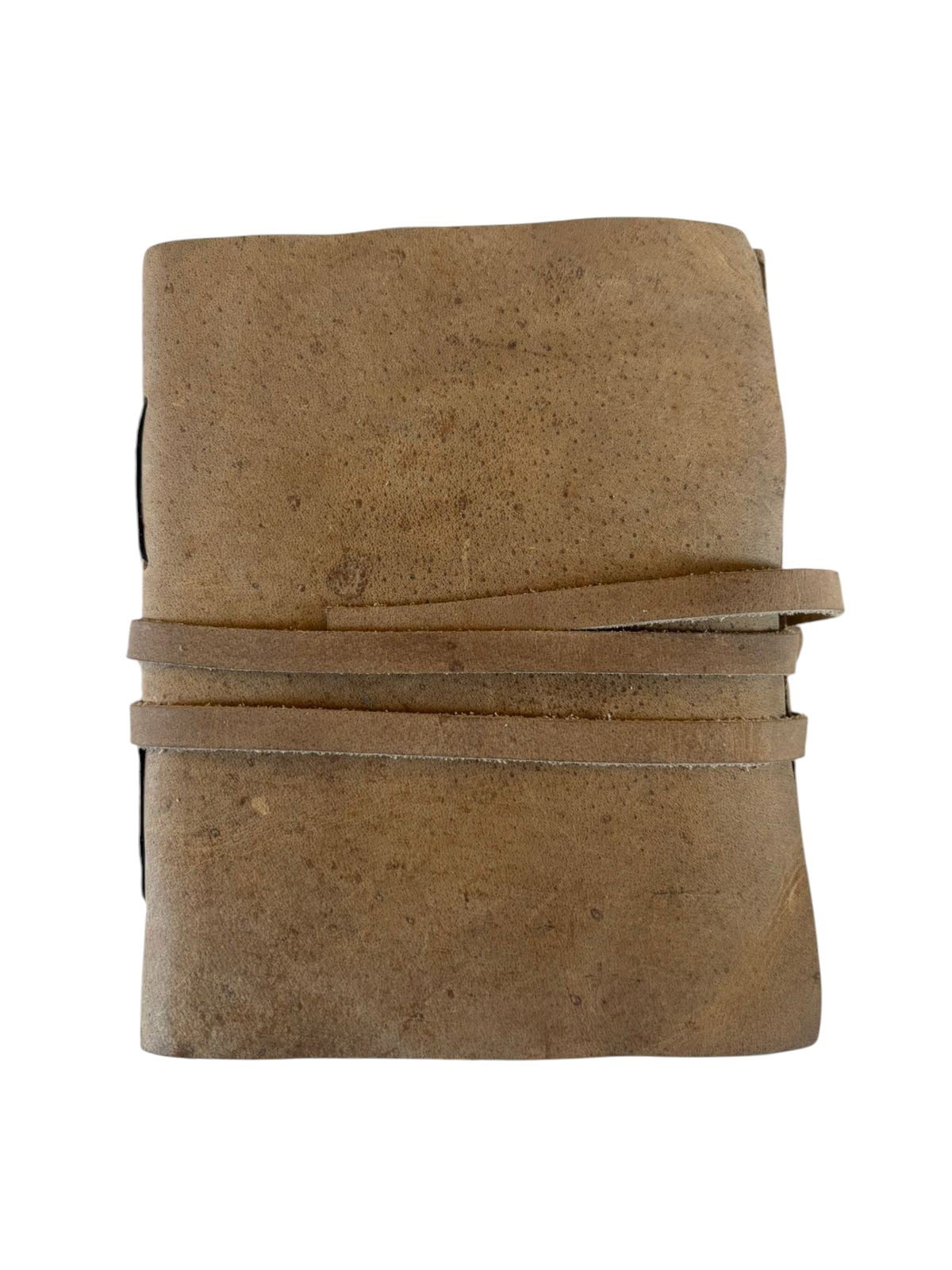 Handmade Leather Journal 5x7 Inches – Deckle Edge Drawing Paper Notebook, Vintage Light Brown Leather Diary, Rustic Sketchbook Gift