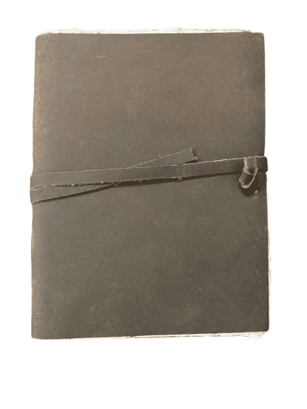 Handmade Leather Journal 6x8 Inch, Buff Leather Notebook, Vintage Diary with Handmade Paper