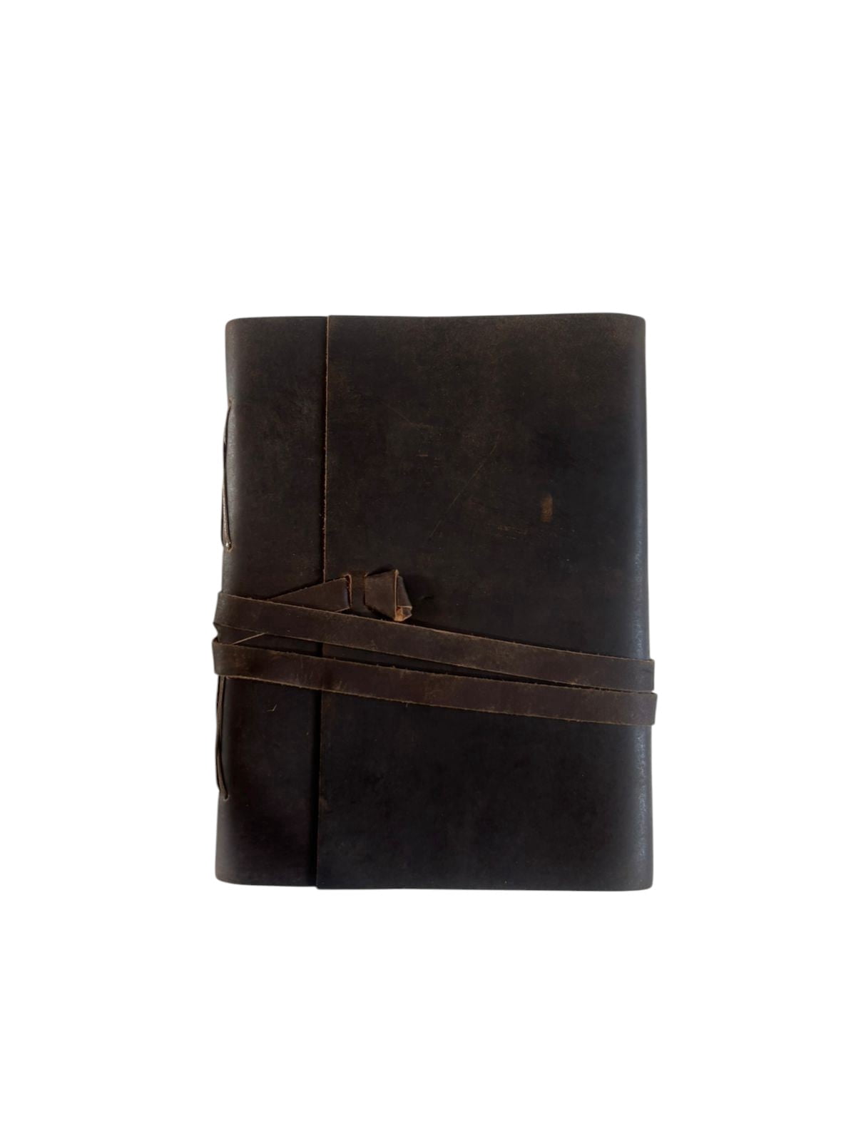 Handmade Leather Journal 6x8 Inches – Vintage Lined Notebook, Wrap Closure Diary, Rustic Writing Journal, Gift for Men & Women