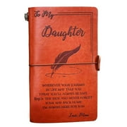 Handmade Leather Journal Note Book Retro Notebook Travel Diary Family Gift To My Daughter&Son&Mom&Dad&Sisiter