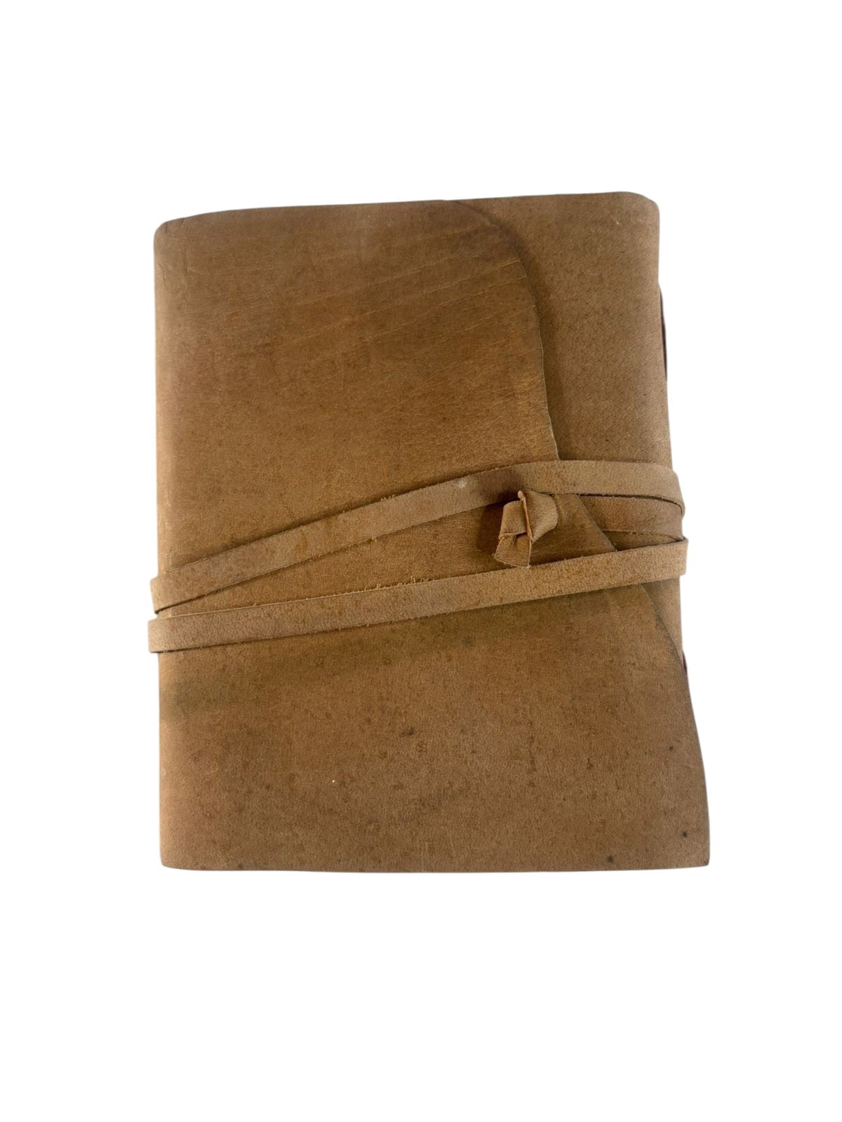 Handmade Leather Journal with Decklege Lined Paper, Vintage Wrap Closure Notebook, Lightweight Travel Diary, 6x8 Inch