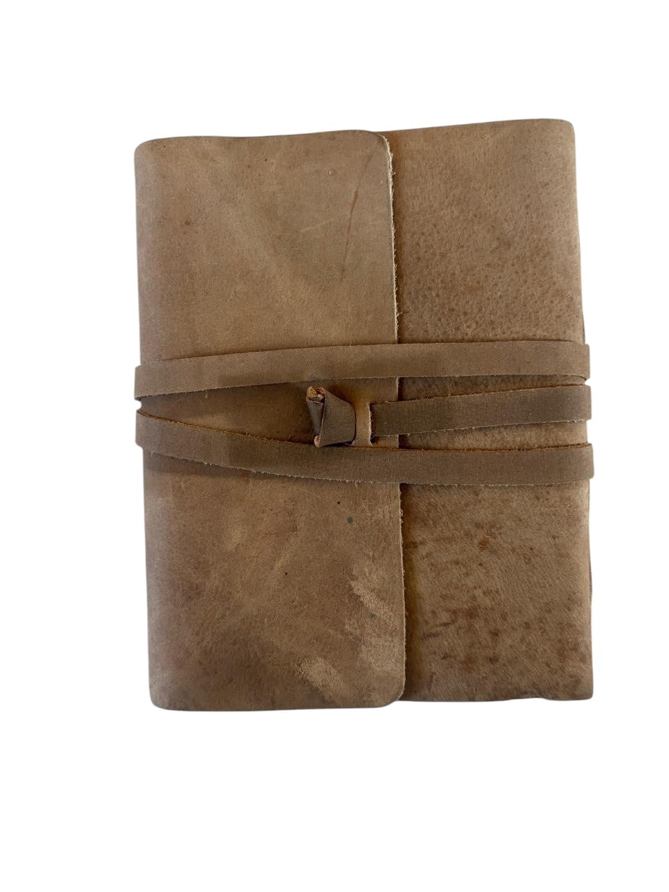 Handmade Leather Journal with Lined Paper, Vintage Wrap Closure Notebook, Lightweight Travel Diary, 5x7 Inch