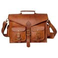 thumbnail image 1 of Handmade Leather Men's Satchel Laptop Bag - Vintage Leather Satchel., 1 of 4