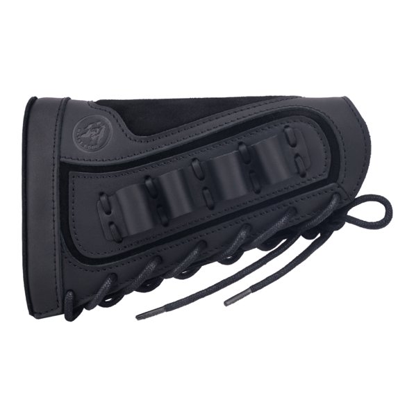 Handmade Leather Shotgun Shotshell Buttstock Gun Cartridge Holders for Right Handed 12GA