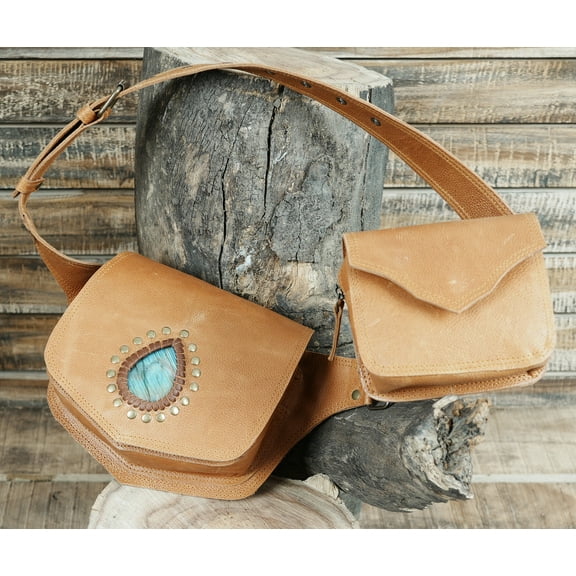 Handmade Leather Waist Belt with Swing Clasp, Adjustable, Dark Brown