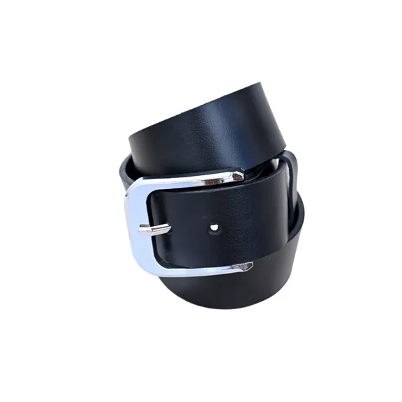 Handmade Leather Work Belt for Men, 1.5" Wide Heavy Duty One Piece Full Grain Leather Belt with Metal Buckle for Work and Everyday Wear