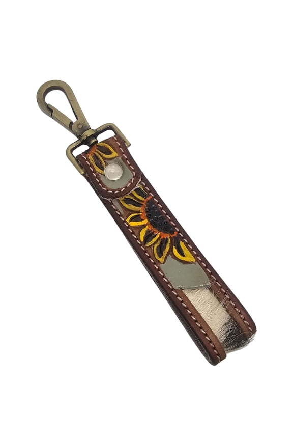 Handmade Leather Wristlet Key Chain Top Grain Leather Key Holder 5 Inch