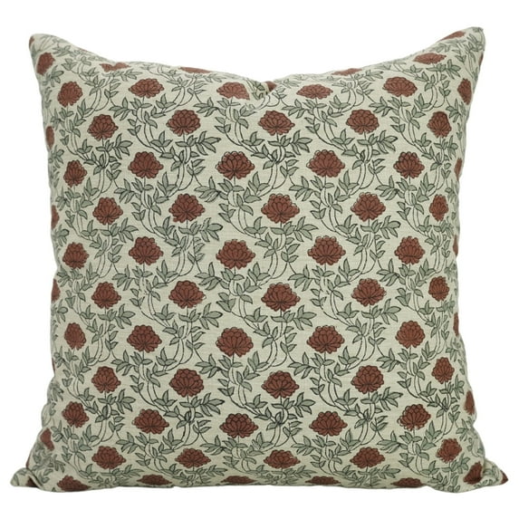 Handmade Linen Blend Pillow Covers , 18"X18", Block print designs By Fabdivine, Khoobsurat