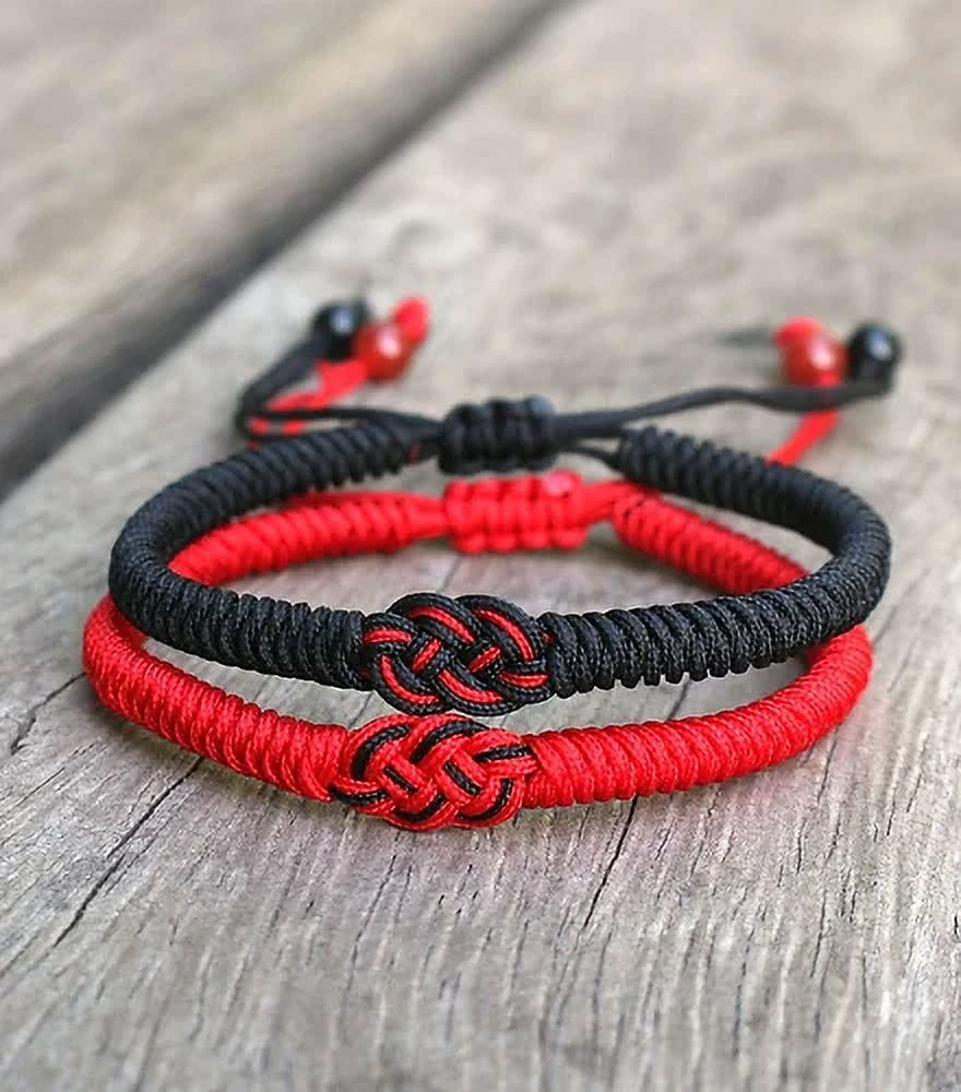 Handmade Lucky Knot Tibetan Buddhist Bracelet Unisex Design in Sterling Silver Ideal for All Ages Walmart