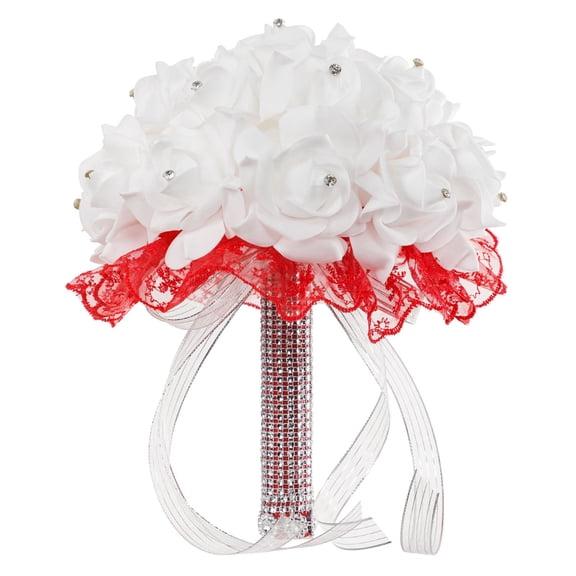 Handmade Luxury Wedding Bouquets for Bride White, Wedding Bouquet Bridesmaid,Bridesmaid Holding Flowers for Wedding Decoration