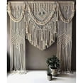 thumbnail image 1 of Handmade Macrame Large Curtain Bohemian Decoration Wall Arch Backdrop Wedding Wall Hanging W 75 x L 85 Inch, 1 of 6