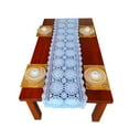 thumbnail image 1 of Handmade Macrame Table Runner For Wedding Decor, Crochet Hollow Out Retro Table Runner Rectange Dresser Scarf Tablecloth With Lace For Dining Table Tea Table-50*160cm-white, 1 of 7