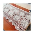 thumbnail image 1 of Handmade Macrame Table Runner For Wedding Decor, Crochet Hollow Out Retro Table Runner Rectange Dresser Scarf Tablecloth With Lace For Dining Table Tea Table-50*250cm-Rice color, 1 of 7