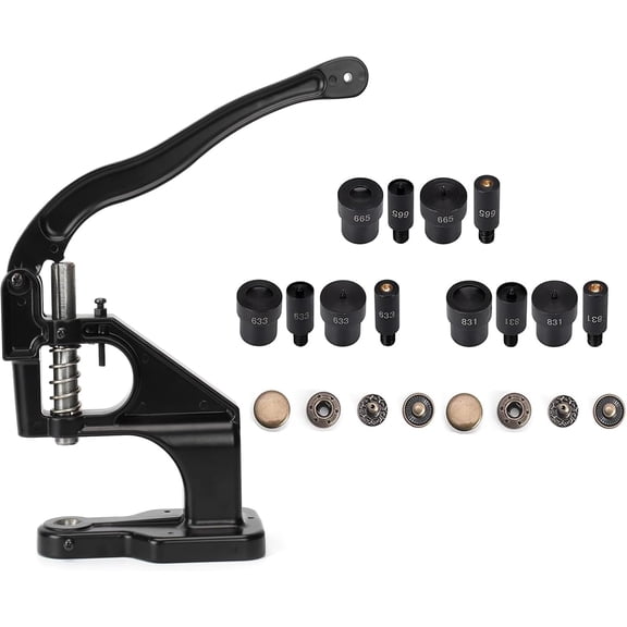 Handmade Manual Press Machine Button Installation Tool Mute Stamping,Button, Snap,Fasteners,Eyelet Hand Pressing Machine Home Craft Tools Mold (Set C)