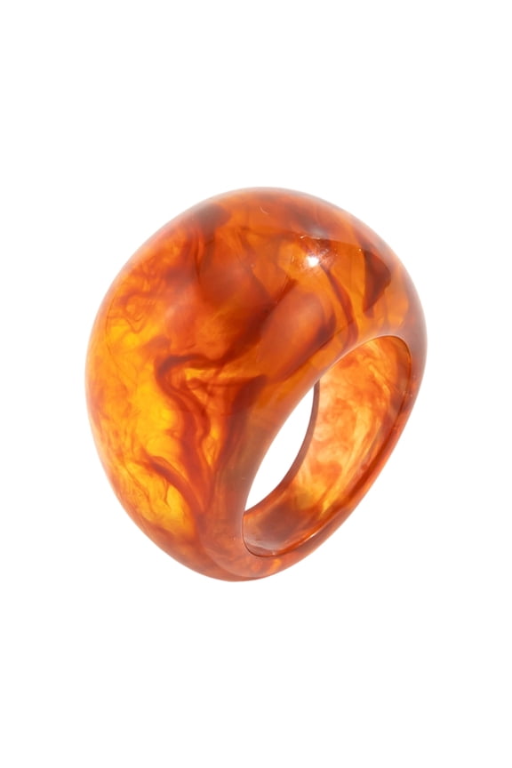 Handmade Marbled Effect Resin Rings Comfortable Wear Trendy Stackable Design Suitable for Anniversary Birthday Present