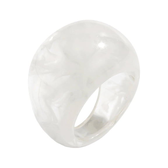 Handmade Marbled Effect Resin Rings Comfortable Wear Trendy Stackable Design Suitable for Anniversary Birthday Present