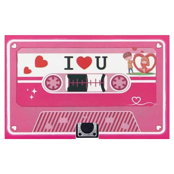 Handmade Message Recorder Cassette Greeting Card for Anniversary Birthday Valentine's Day Message Recorder Cassettes Talking Card- Creative DIY Sound Recording Gift Card