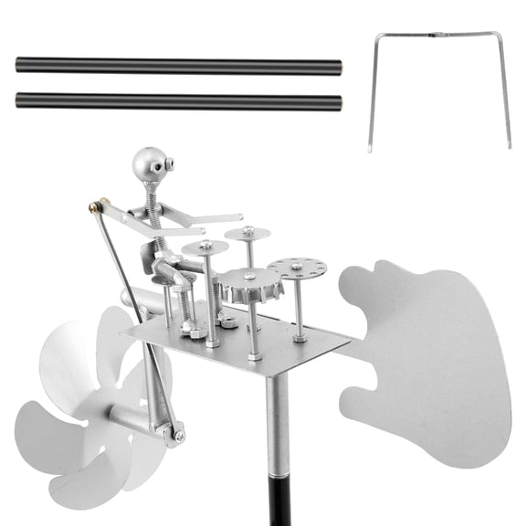 Handmade Metal Drummer Windmill,2025 Percussionist Music Figurines and Statues,Wind Spinner,Rockin Art Figurine,Wind-Powered Kinetic Sculpture,Windmill Decoration for Yard Lawn Garden Patio Decor
