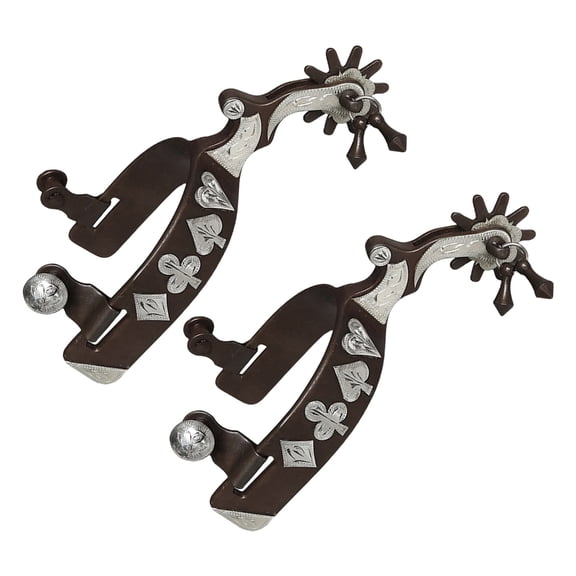 Handmade Metal Spurs With German Silver Western Antiqued Spurs Durability Horsebacks Horsemanship Gear