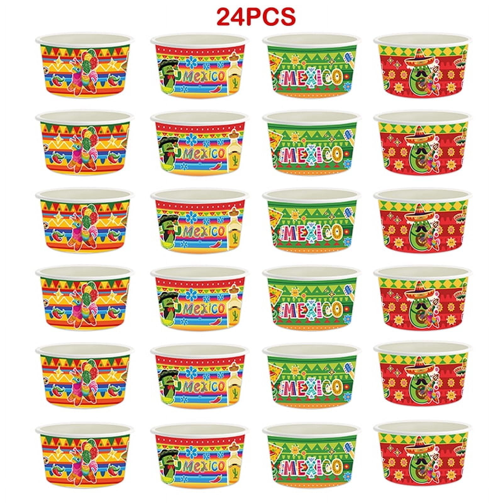 Handmade Mexican Party Ice Cream Cups - Cactus Guitar Design Dessert ...