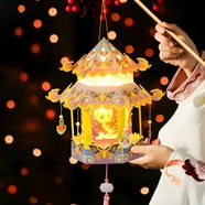 lsiaeian Jade Rabbit Lantern DIY Kit Vintage Style Children Handmade ...