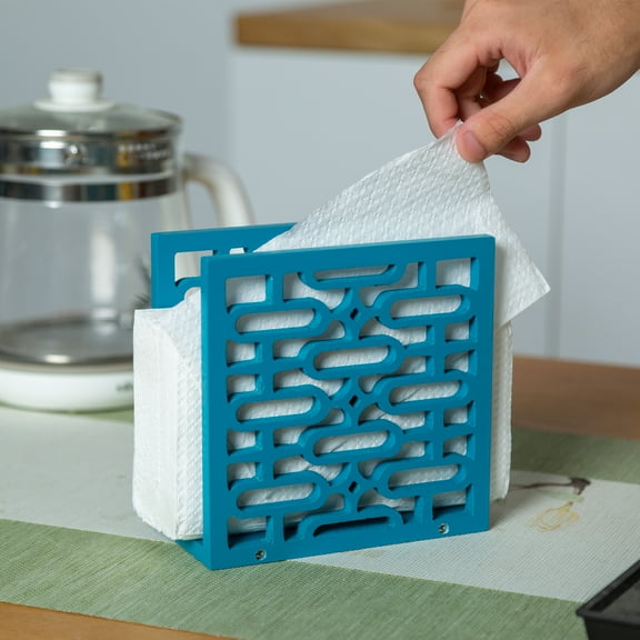 Handmade Mid Century Modern Retro Style Atomic Oval Star Napkin Holder - Geometric Kitchen Decor 1960s 50s Atomic Era Gift - Unique Vintage Rustic Restaurant Table Decoration